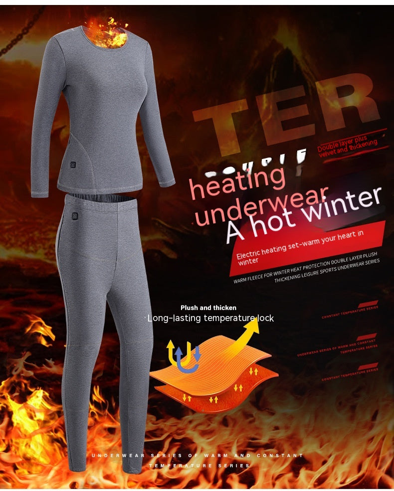 Winter Thermal Electric Heating Suit Smart Heating Underwear Whole Body Fever Thermal Suit Can Be Worn Outside (Copy)-Winter Warmth Sports Outfitters