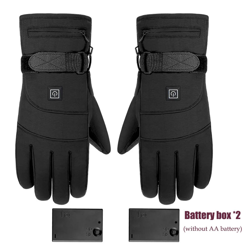 Electric Heated Gloves With 3 Levels 4000mAh Rechargeable Battery Powered Heat Gloves Winter Outdoors Thermal Skiing Warm Gloves (Copy)-Winter Warmth Sports Outfitters