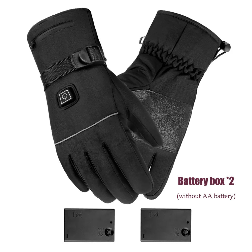 Electric Heated Gloves With 3 Levels 4000mAh Rechargeable Battery Powered Heat Gloves Winter Outdoors Thermal Skiing Warm Gloves (Copy)-Winter Warmth Sports Outfitters