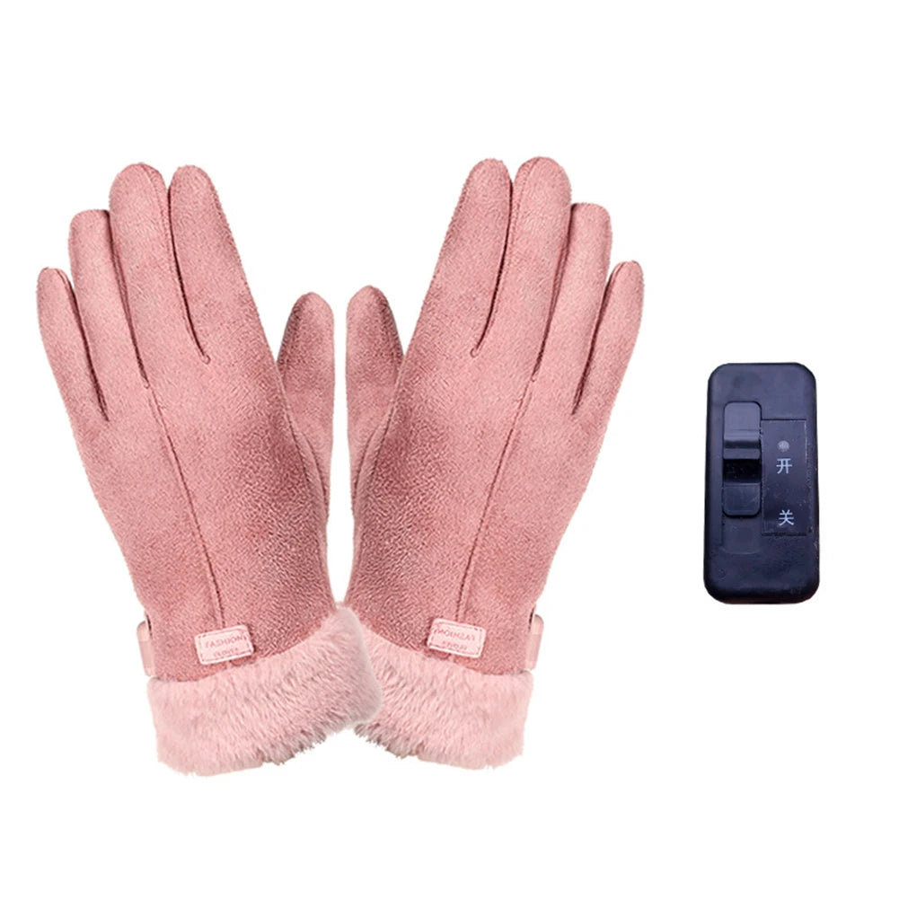Heated Gloves Rechargeable USB Hand Warmer Electric Heating Gloves Winter Cycling Thermal Touch Screen Bike Gloves Windproof (Copy)-Winter Warmth Sports Outfitters