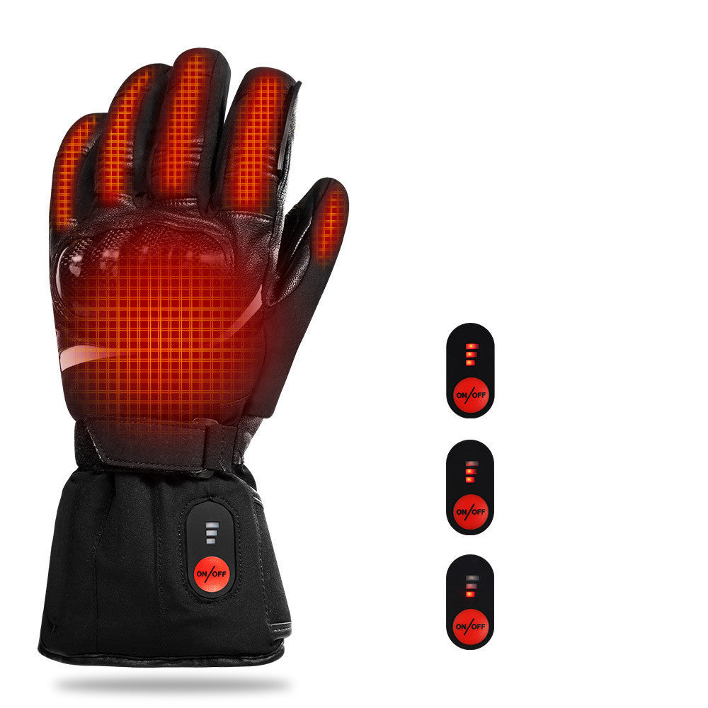 Winter Warm Motorcycle Riding Gloves Lithium Battery Heating