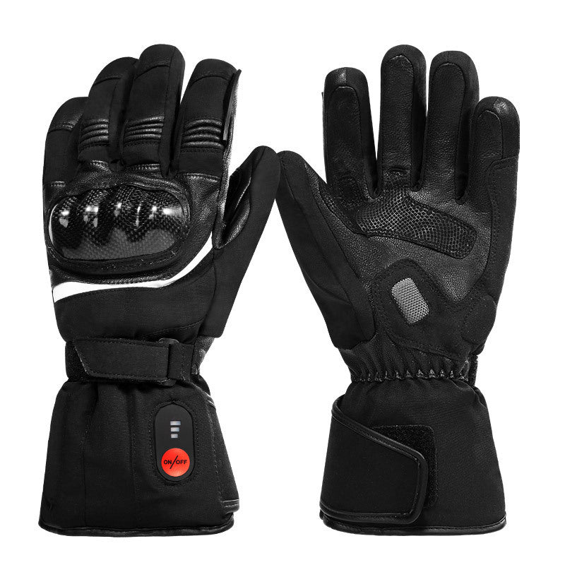 Winter Warm Motorcycle Riding Gloves Lithium Battery Heating