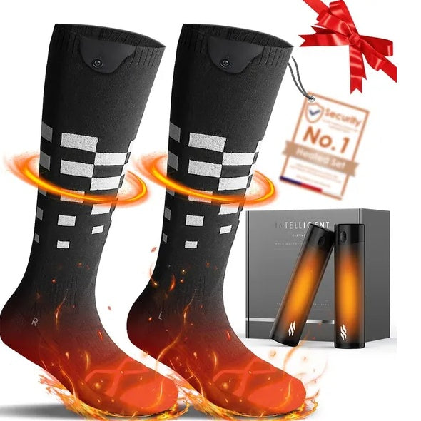 Heated Socks And Hand Warmers For Men - 2 Packs 6000mAh Electric Foot Warmers - Gifts For Camping, Hunting, Fishing And Outdoor Activities - Christmas Stocking Stuffers