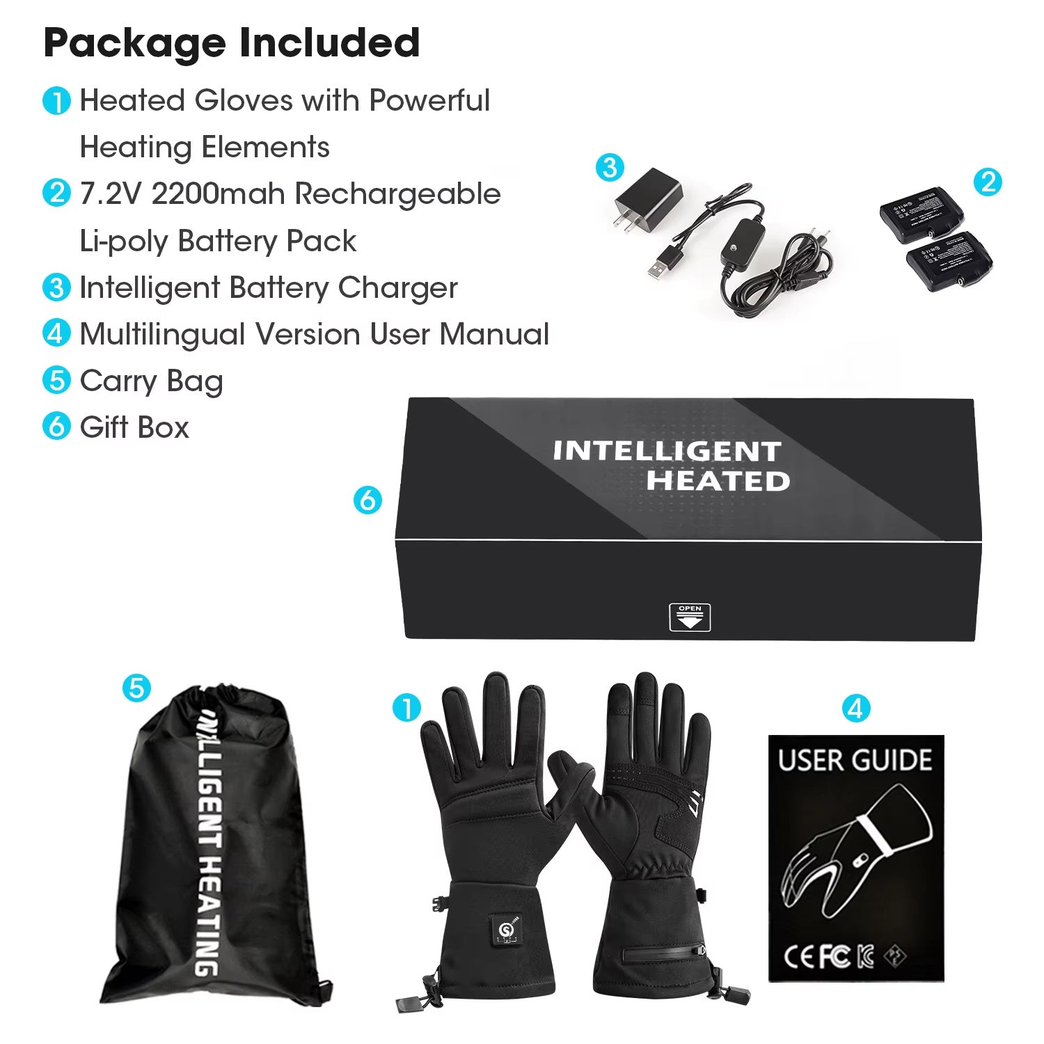 Winter Warmth Fashionable USB Heating Gloves Waterproof Windproof Touch-Screen Features