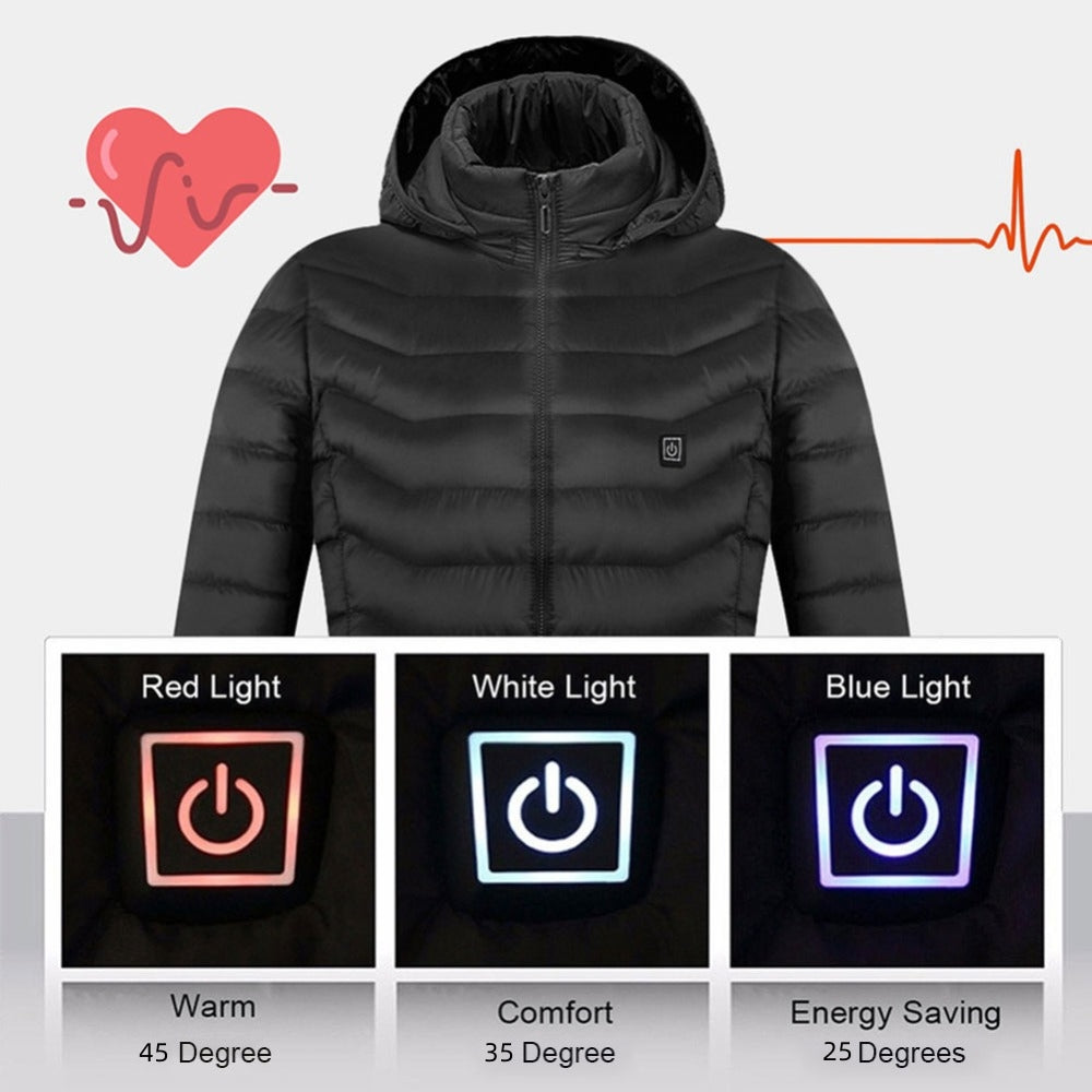 New Heated Jacket Coat USB Electric Jacket Cotton Coat Heater Thermal Clothing Heating Vest Men's Clothes Winter (Copy)-Winter Warmth Sports Outfitters