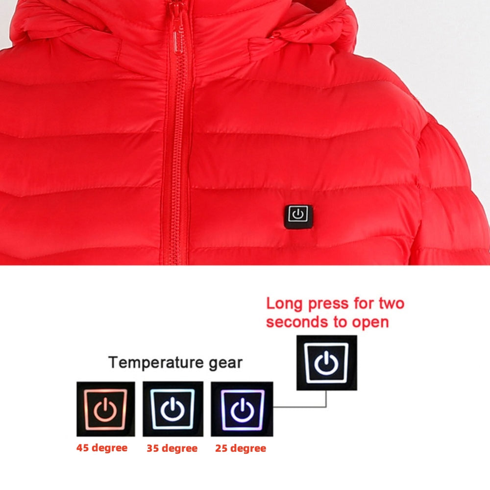 New Heated Jacket Coat USB Electric Jacket Cotton Coat Heater Thermal Clothing Heating Vest Men's Clothes Winter (Copy)-Winter Warmth Sports Outfitters