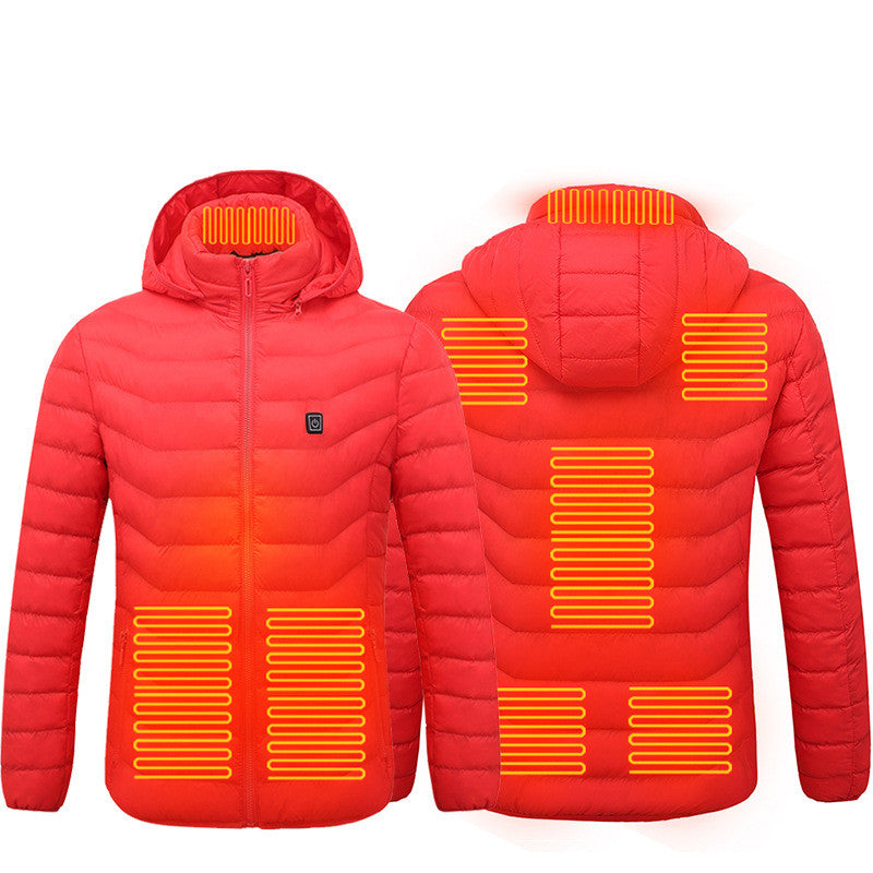 New Heated Jacket Coat USB Electric Jacket Cotton Coat Heater Thermal Clothing Heating Vest Men's Clothes Winter (Copy)-Winter Warmth Sports Outfitters