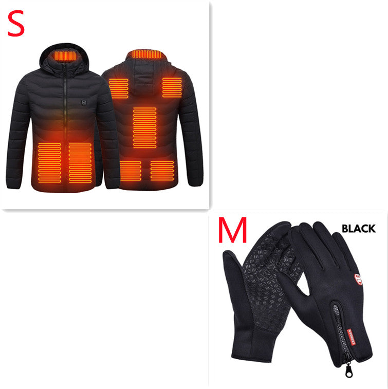 New Heated Jacket Coat USB Electric Jacket Cotton Coat Heater Thermal Clothing Heating Vest Men's Clothes Winter (Copy)-Winter Warmth Sports Outfitters