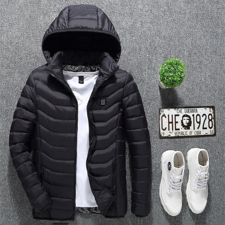 New Heated Jacket Coat USB Electric Jacket Cotton Coat Heater Thermal Clothing Heating Vest Men's Clothes Winter (Copy)-Winter Warmth Sports Outfitters