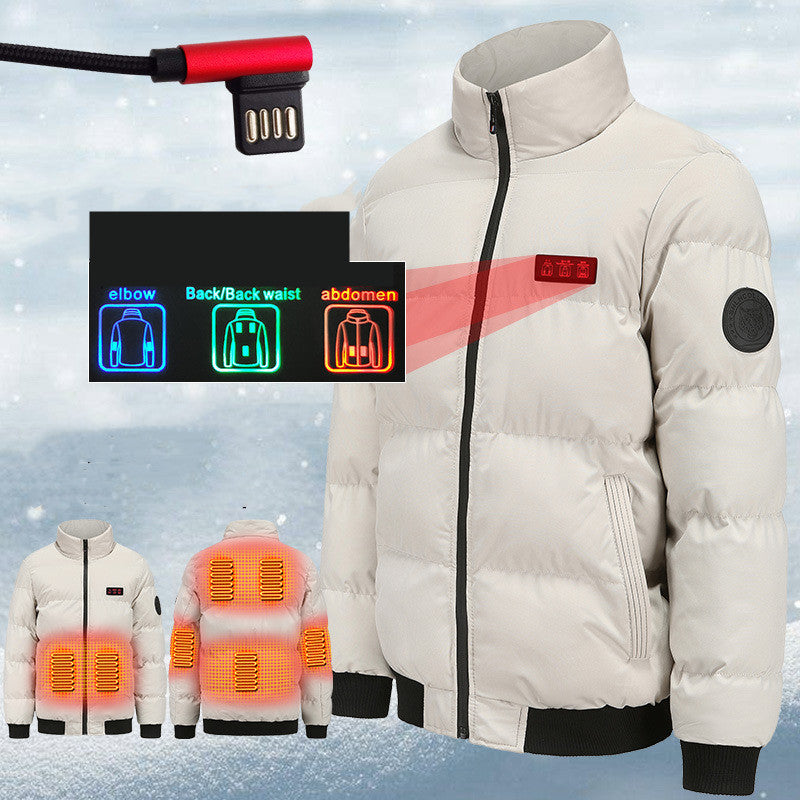 Outdoor Warm Heated Jacket Windproof Cotton Padded Clothes USB Heating Winter Keep Warm (Copy)-Winter Warmth Sports Outfitters