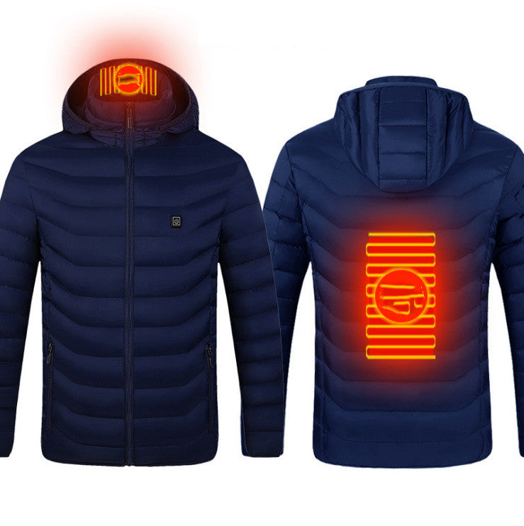 New Heated Jacket Coat USB Electric Jacket Cotton Coat Heater Thermal Clothing Heating Vest Men's Clothes Winter (Copy)-Winter Warmth Sports Outfitters