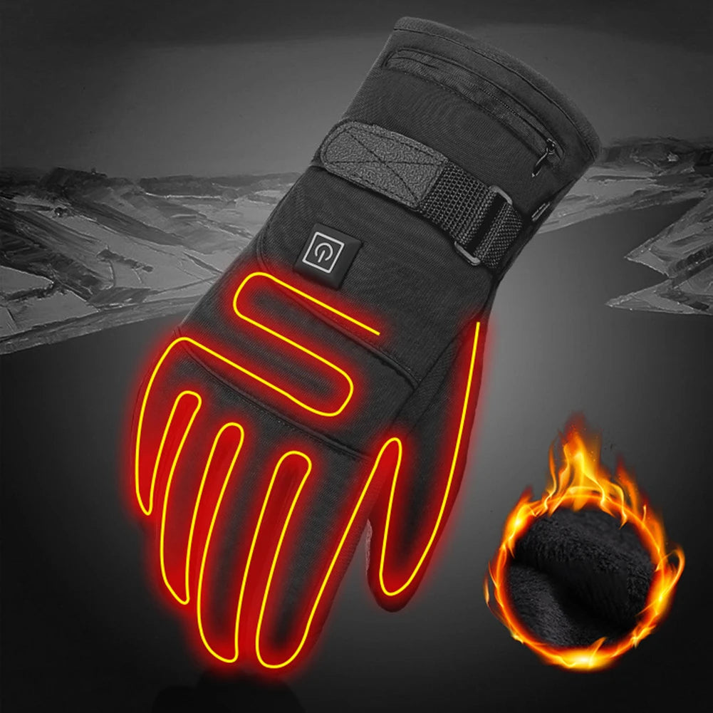 Electric Heated Gloves With 3 Levels 4000mAh Rechargeable Battery Powered Heat Gloves Winter Outdoors Thermal Skiing Warm Gloves (Copy)-Winter Warmth Sports Outfitters