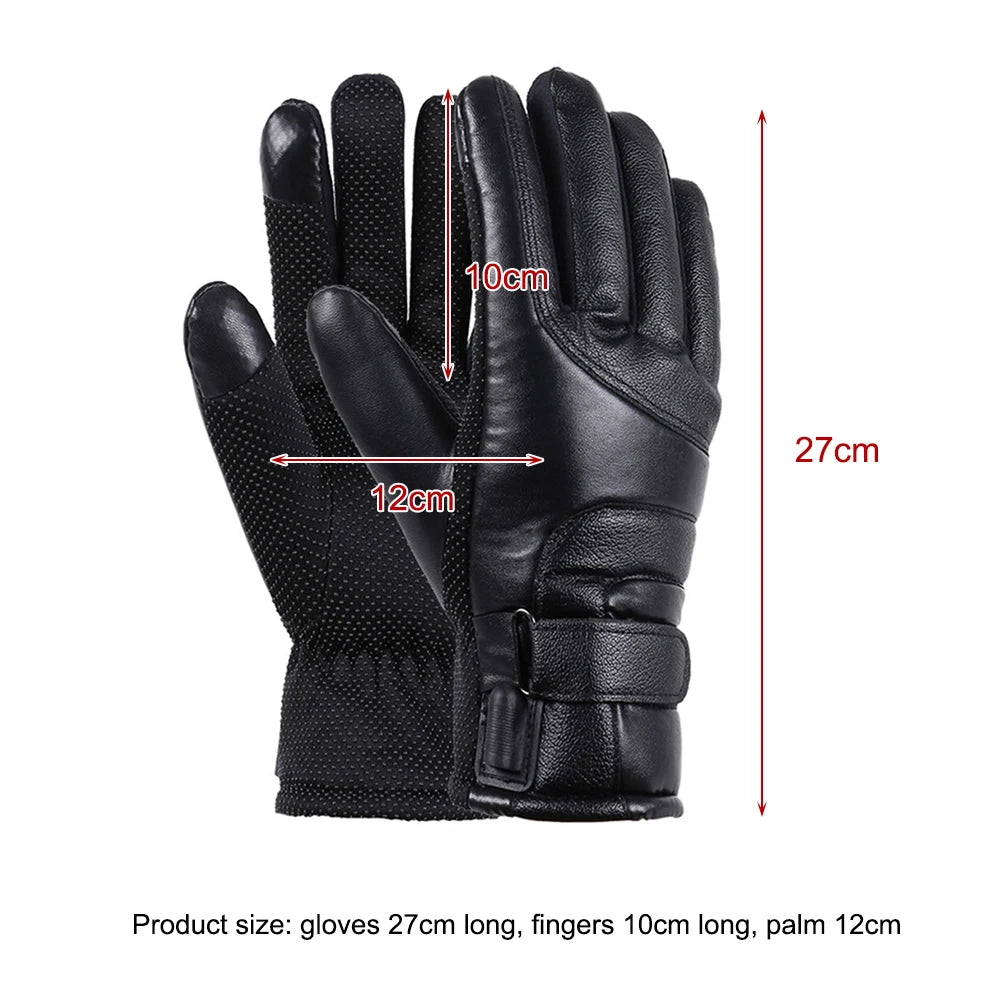 Heated Gloves Rechargeable USB Hand Warmer Electric Heating Gloves Winter Cycling Thermal Touch Screen Bike Gloves Windproof (Copy)-Winter Warmth Sports Outfitters