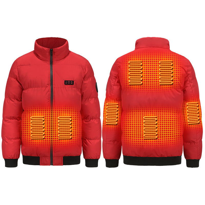 Outdoor Warm Heated Jacket Windproof Cotton Padded Clothes USB Heating Winter Keep Warm (Copy)-Winter Warmth Sports Outfitters